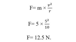 What is the formula for calculating centrifugal force
